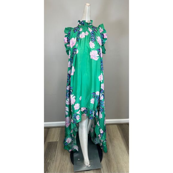 Cynthia Rowley Floral Silk Hi-Lo Dress Size XS $695 - Picture 3 of 10